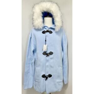 NEW One In a Million Knit Cardigan Hooded Sweater Coat Jacket Size 2XL NWT $198